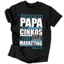 Papa, a cinkostárs férfi póló (Sötétkék)