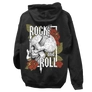 Kép 1/2 - Rock'n'Roll kapucnis pulóver (Fekete)