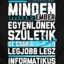 Csak a legjobbakból lesz informatikus férfi póló (B_fekete)