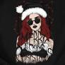 Kép 2/2 - Merry F. Christmas kapucnis pulóver (B_fekete)