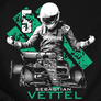 Kép 2/5 - Sebastian Vettel férfi póló (B_fekete)