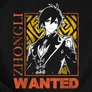 Zhongli Wanted női póló (B_Fekete)