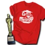 Grill mester férfi póló (Piros)