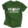 Meowy Christmas férfi póló (Sötétzöld)