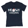 Meowy Christmas gyerek póló (Sötétkék)