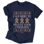 Delete cookies férfi póló (Sötétkék)