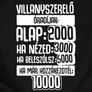 Villanyszerelő Óradíjak férfi póló (b_fekete)