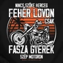Fasza gyerek motoron férfi póló (B_Fekete)