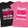 Kép 4/9 - Férjhez fogok menni - Lánybúcsú póló szett (Fekete-Rózsaszín)