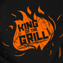 Kép 2/4 - King of the grill férfi póló (B_Fekete)