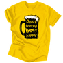 Kép 1/2 - Beer happy férfi póló (Sárga)