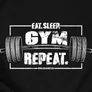 Eat. Sleep. Gym. Repeat. férfi póló (fekete)