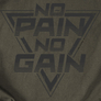 Kép 2/4 - No pain no gain kapucnis pulóver (Grafit)