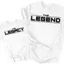 Kép 8/8 - The legend - The legacy // Apa -fia páros póló szett (Fehér)