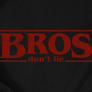 Kép 2/3 - Bros don't lie férfi póló (Fekete)