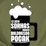 Boldogság pocak férfi póló (B_Military)