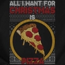 Kép 2/3 - All i want for ... pizza férfi póló (B_fekete)