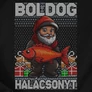 Boldog halácsonyt férfi póló (B_fekete)