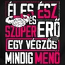 Éles ész... végzős női póló (B_Fekete)