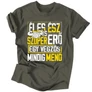 Éles ész ... végzős férfi póló (Grafit)