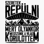 Kép 2/2 - Szeretek repülni fém bögre (B_Fehér)