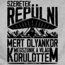 Szeretek repülni férfi póló (B_Szürke)