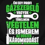 Gázszerelő vagyokférfi póló (B_Fekete)