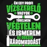 Vízszerelő  vagyokférfi póló (B_Fekete)