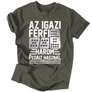 Jobb láb a gázon férfi póló (Grafit)