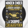 Minden ember (horoszkópos) (skorpió) kis párna (B_fehér)