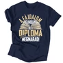 A diploma megmarad férfi póló (Sötétkék)