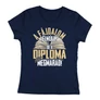 A diploma megmarad női póló (Sötétkék)