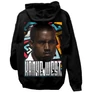 Kanye West kapucnis pulóver (Fekete)