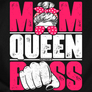 Kép 2/3 - Mom boss női póló (B_fekete)