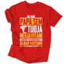 Papa mindent megjavít férfi póló (Piros)