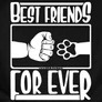 Best friends női póló (B_fekete)