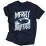 Merry driftmas férfi póló (Sötétkék)