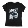 Kép 1/3 - Merry driftmas női póló (Fekete)