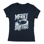 Kép 3/3 - Merry driftmas női póló (Sötétkék)