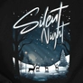Kép 2/2 - Silent night kapucnis pulóver (B_Fekete)