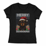 Kép 1/2 - Merry dachshundmas női póló (Fekete)