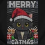 Merry catmas férfi póló (B_fekete)