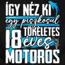 Tökéletes X éves motoros férfi póló (B_Fekete)