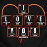I love you periódusos rendszer férfi póló (B_fekete)