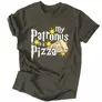 Kép 4/5 - My patronus is a pizza férfi póló (Grafit)