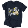 Kép 1/5 - My patronus is a pizza férfi póló (Sötétkék)