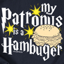 Kép 2/5 - My patronus is a hamburger férfi póló (B_sötétkék)
