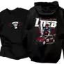 Kép 1/3 - Loeb kapucnis pulcsi és póló szett (Fekete-Fekete)