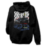 Kép 1/2 - Solberg kapucnis pulóver (hátán nyomott) (Fekete)