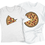Kép 3/12 - Pizza Love (színes verzió) páros póló szett (Fehér)